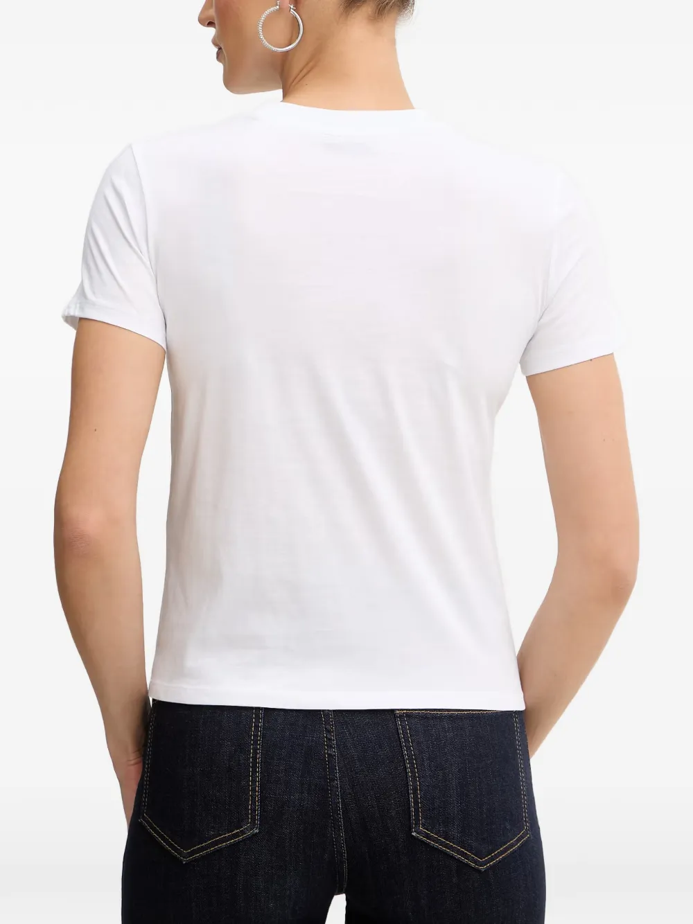 Armani Exchange Katoenen T-shirt met logoprint Wit
