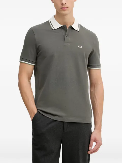 Armani Exchange polo à logo brodé