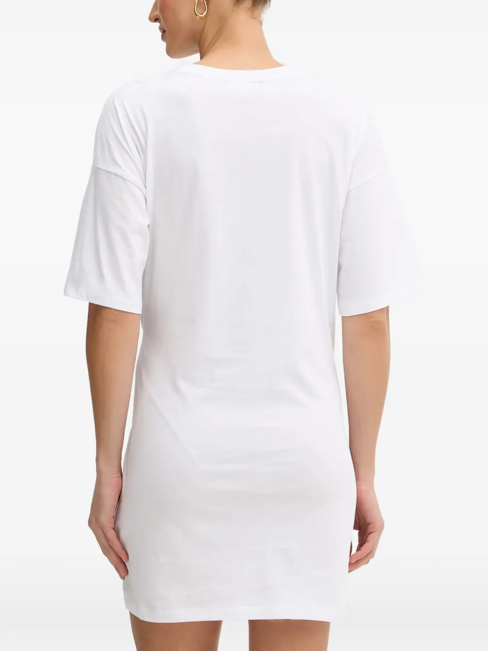 Armani Exchange Mini-jurk met striktaille Wit