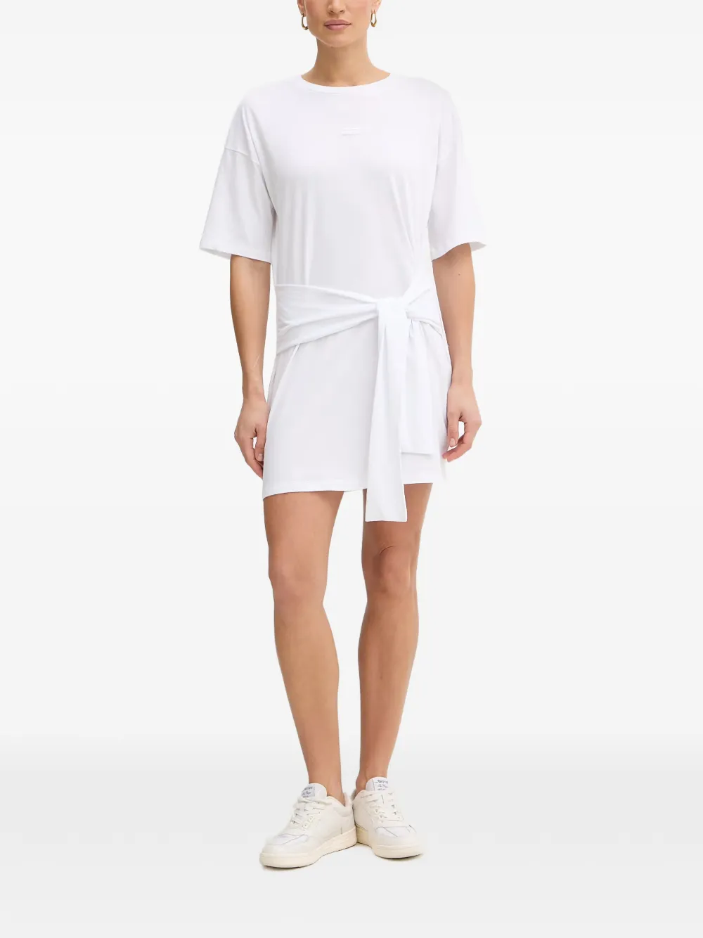 Armani Exchange Mini-jurk met striktaille Wit