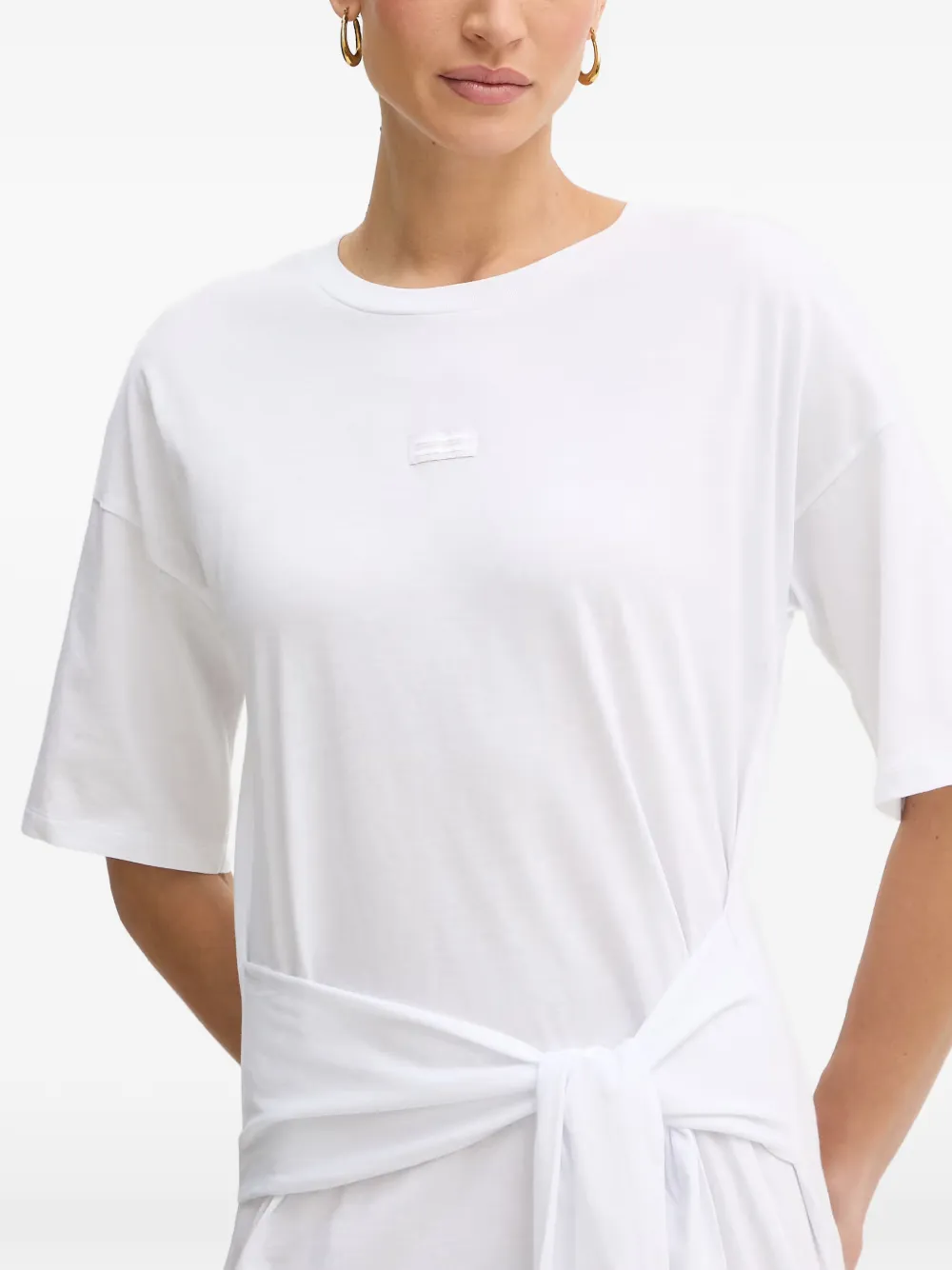 Armani Exchange Mini-jurk met striktaille Wit