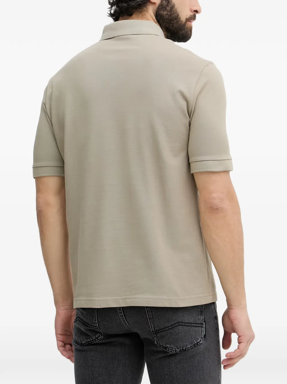 Armani Exchange Poloshirt met geborduurd logo Beige
