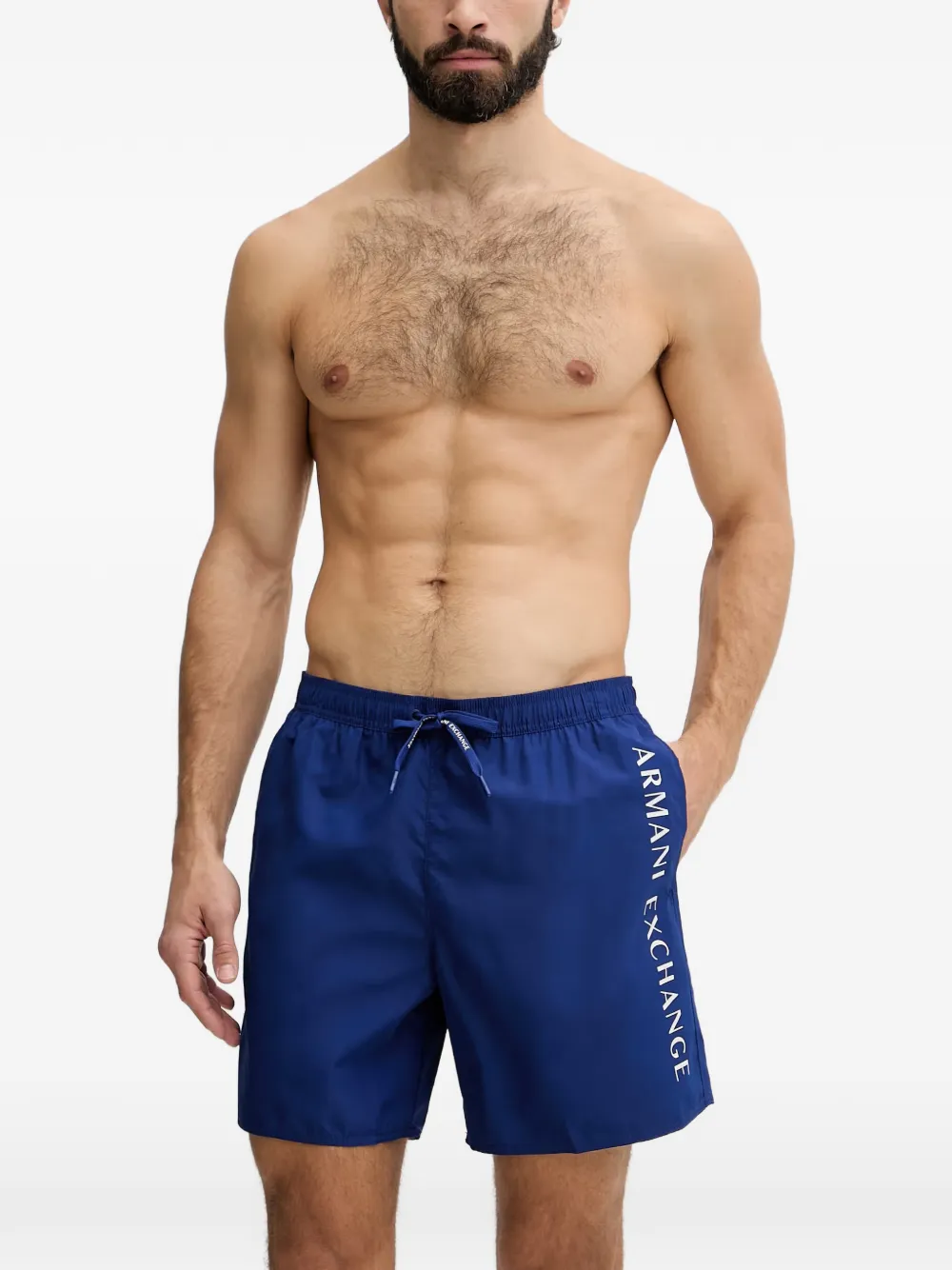 Armani Exchange ドローストリング トランクス水着 | ブルー | Image 1