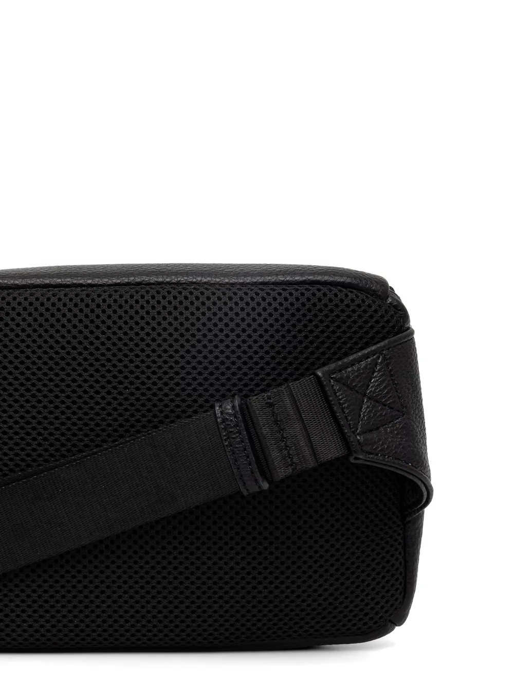 Armani Exchange Heuptas met logoband en bewerkt effect Zwart