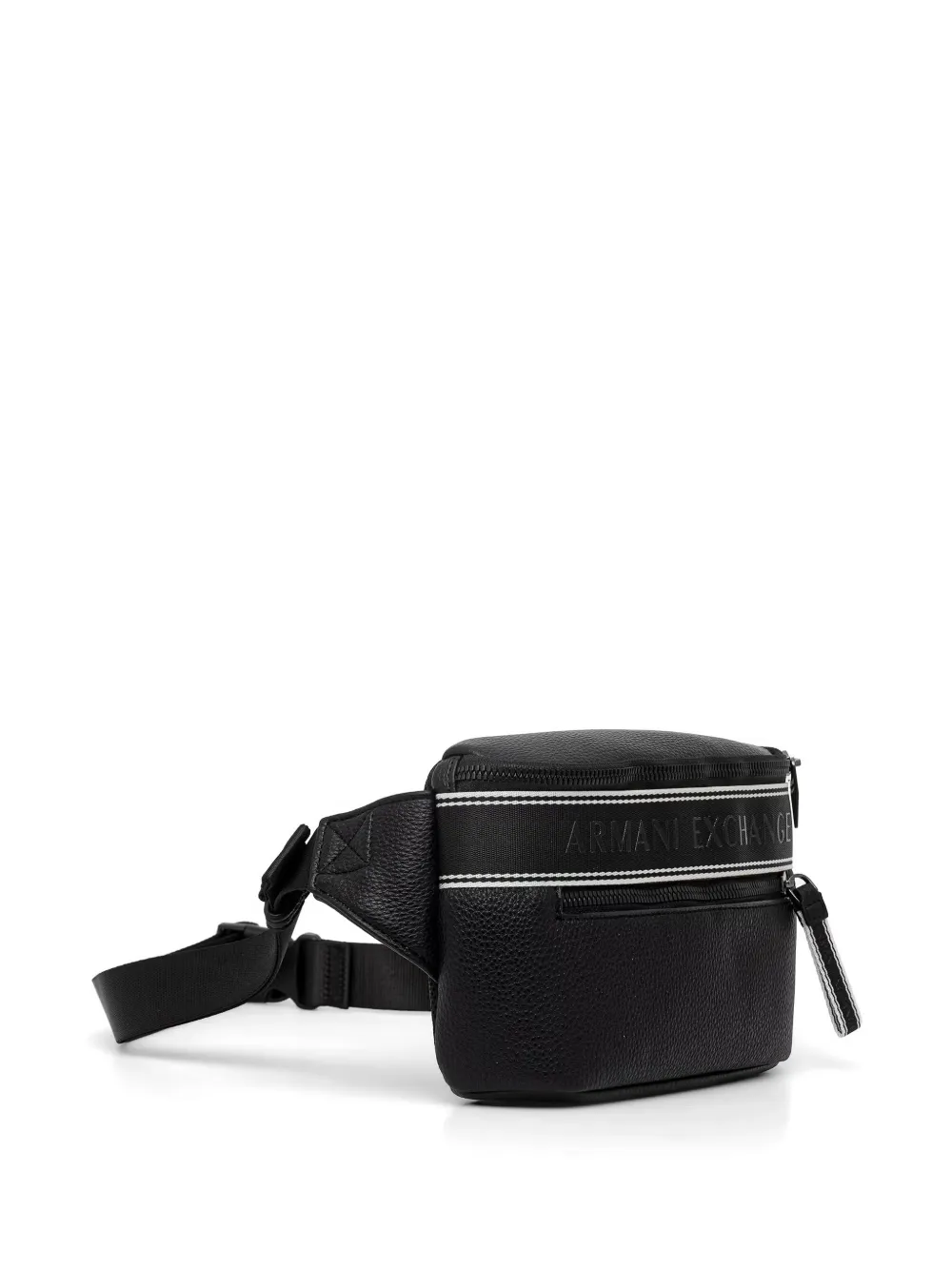 Armani Exchange Heuptas met logoband en bewerkt effect Zwart