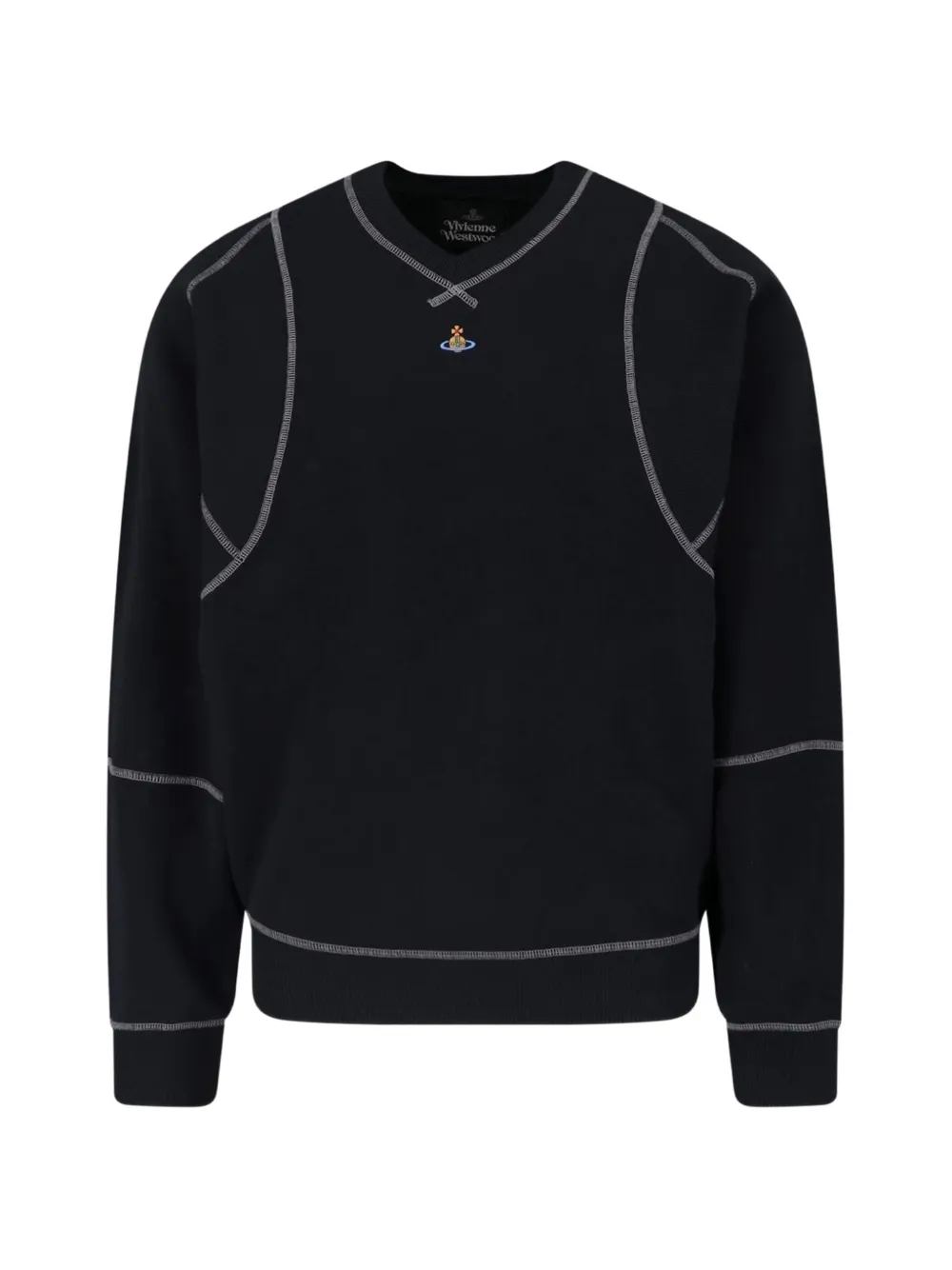 Vivienne Westwood Pourpoint contrast-stitch sweater - Schwarz