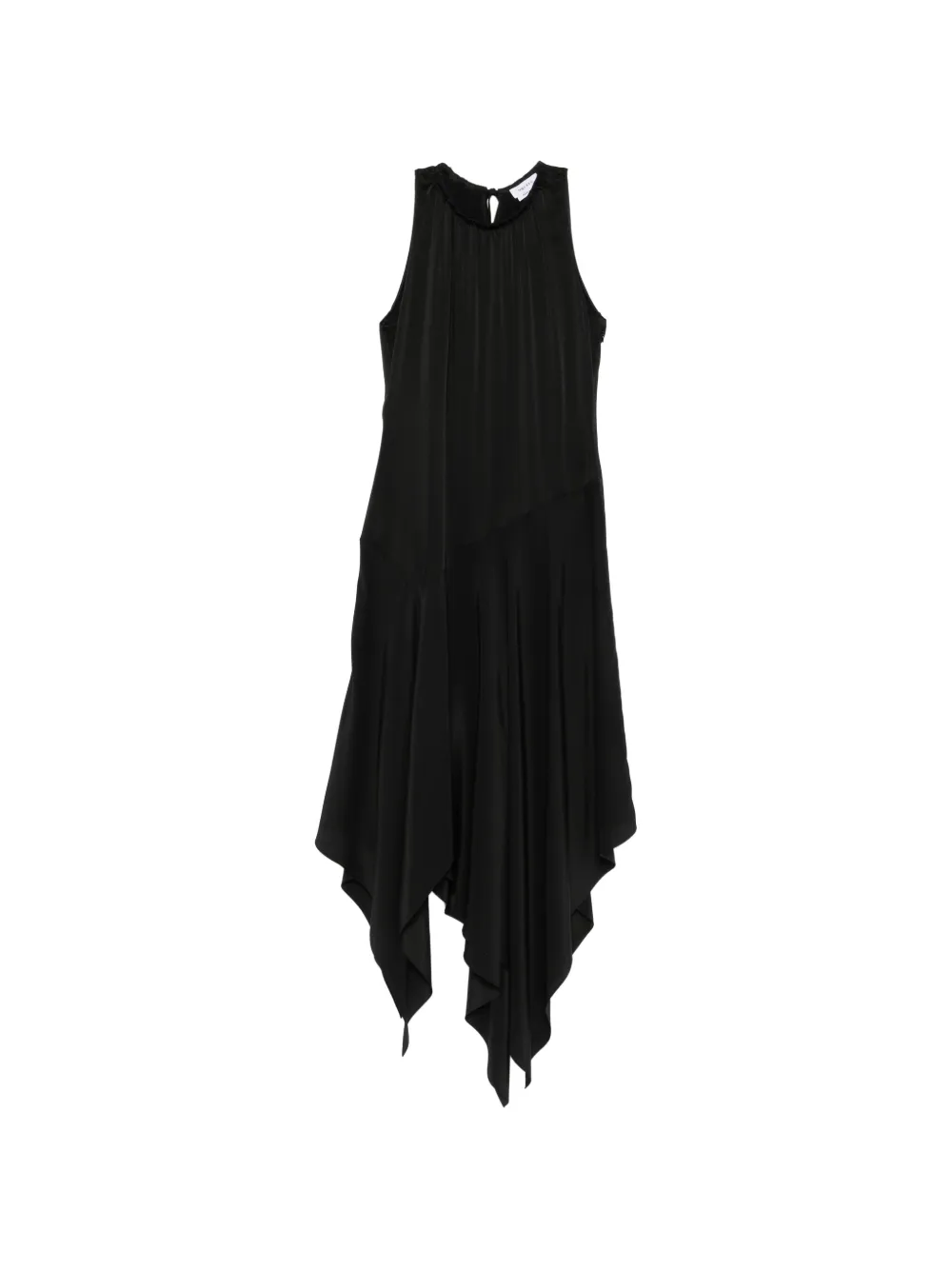 Alexander McQueen handkerchief-hem halterneck midi dress - Nero