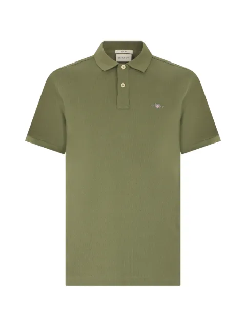 Gant logo-embroidered short-sleeve polo shirt