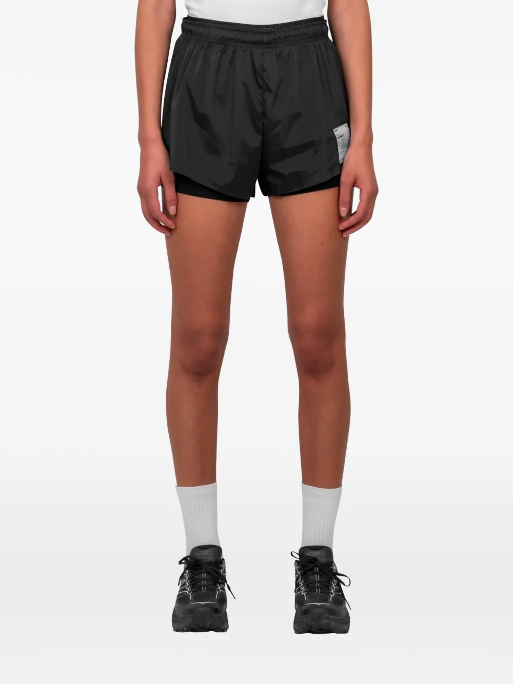Satisfy layered-design shorts - Schwarz