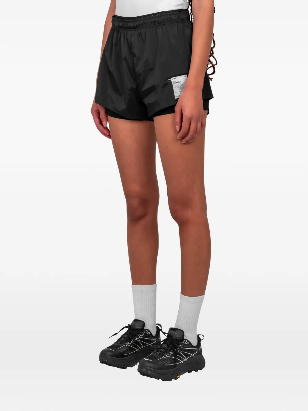  Satisfy Bermudas Con Diseño A Capas - Negro 