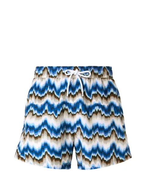 Missoni zigzag-print drawstring swim shorts