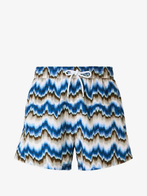 Missoni zigzag-print drawstring swim shorts
