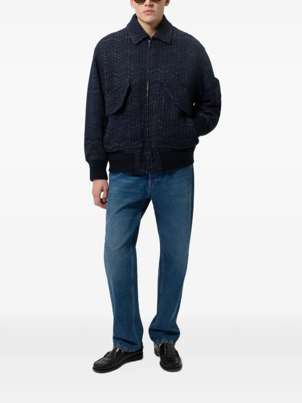 Missoni Bomberjack met zigzag-patroon Blauw