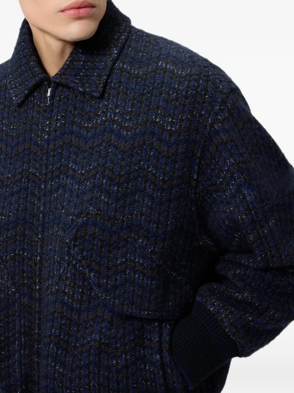 Missoni Bomberjack met zigzag-patroon Blauw