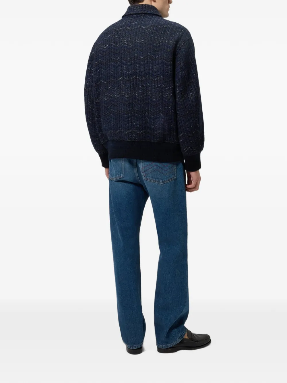 Missoni Bomberjack met zigzag-patroon Blauw