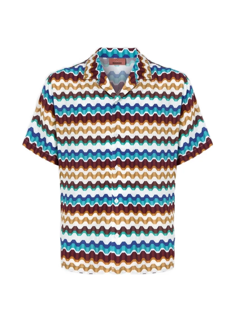 Missoni Overhemd met korte mouwen en zigzag-print Wit