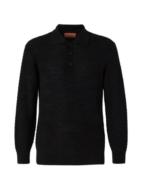 Missoni Zigzag-knit polo shirt