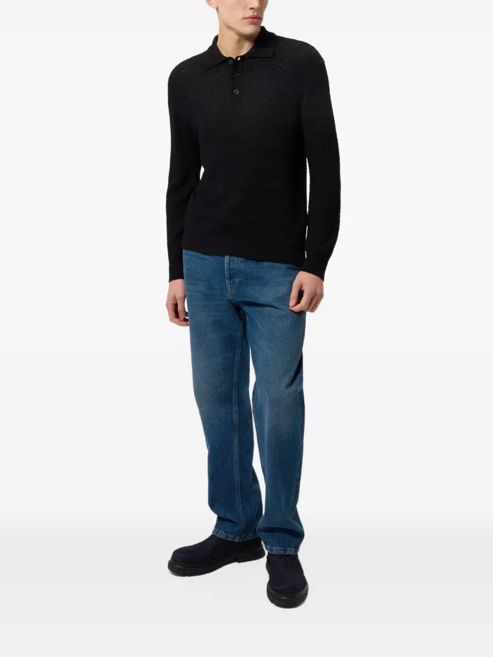 Missoni Poloshirt met zigzag-patroon Zwart