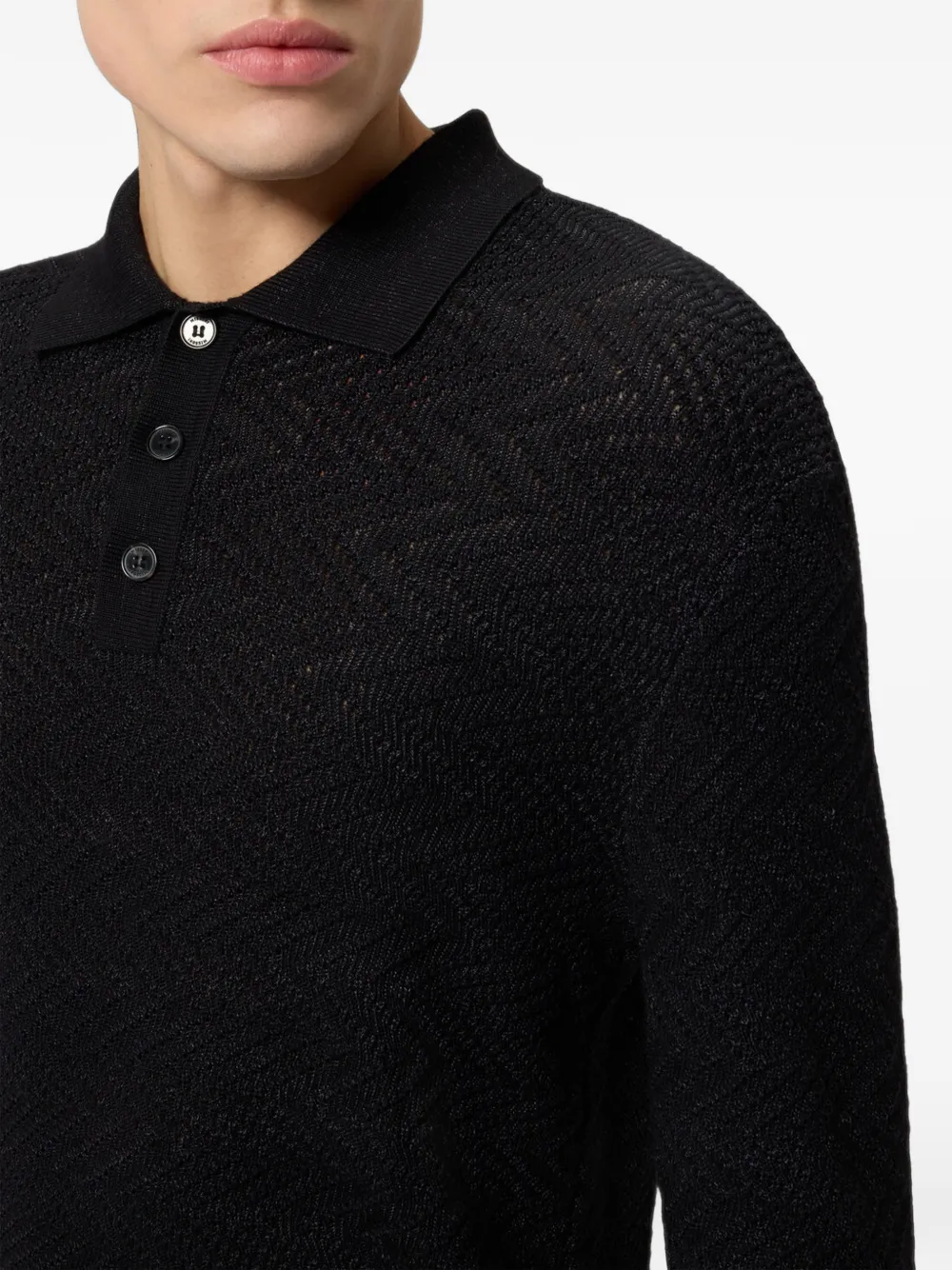 Missoni Poloshirt met zigzag-patroon Zwart