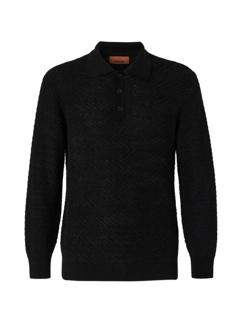 Missoni Poloshirt met zigzag-patroon Zwart