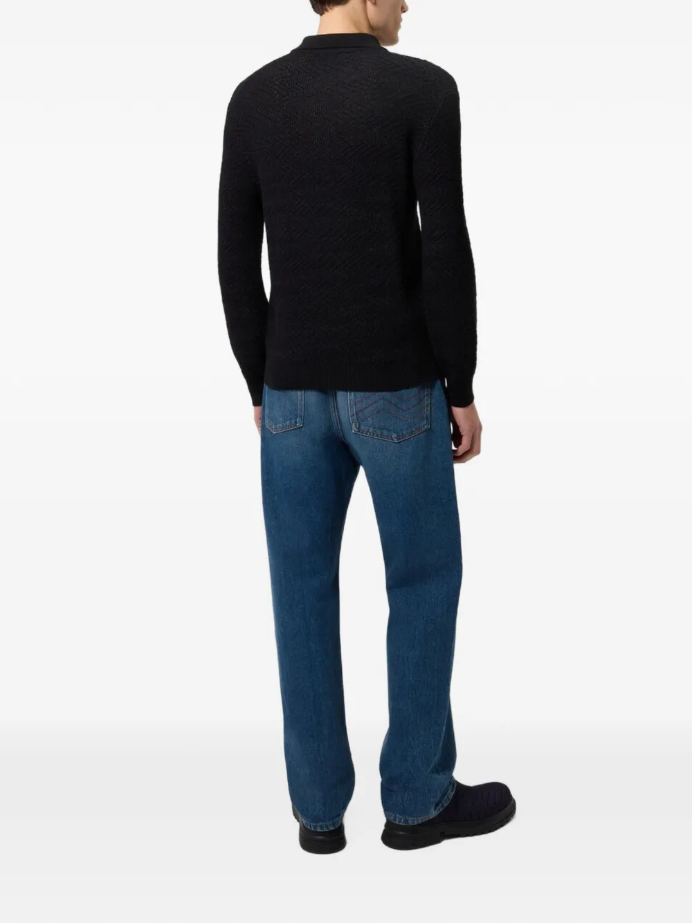 Missoni Poloshirt met zigzag-patroon Zwart