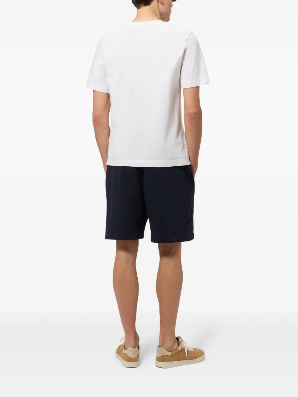 Missoni Katoenen fleece shorts met gebreide inzetstukken Blauw