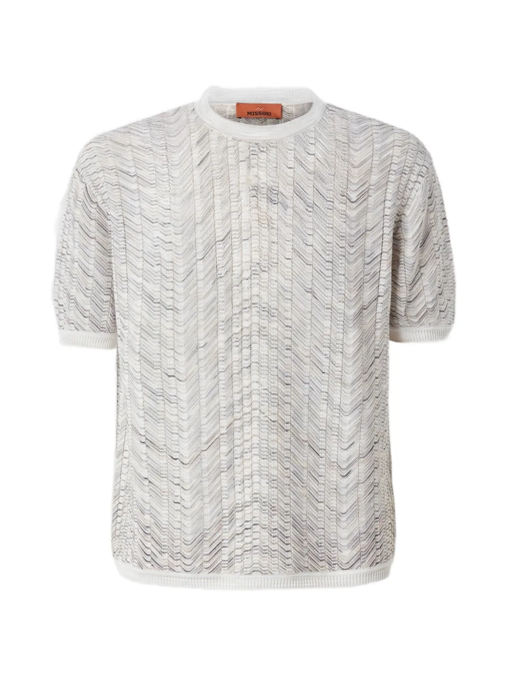 Missoni openwork-knit cotton and viscose polo shirt - Toni neutri