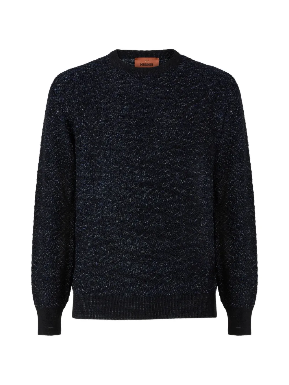 Missoni wool and viscose Zigzag crewneck pullover - Blue