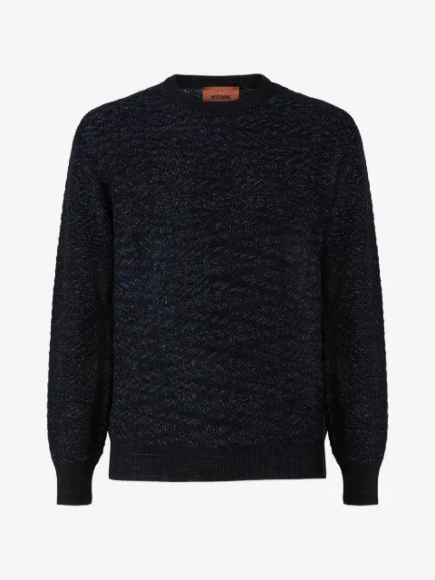 Missoni wool and viscose Zigzag crewneck pullover