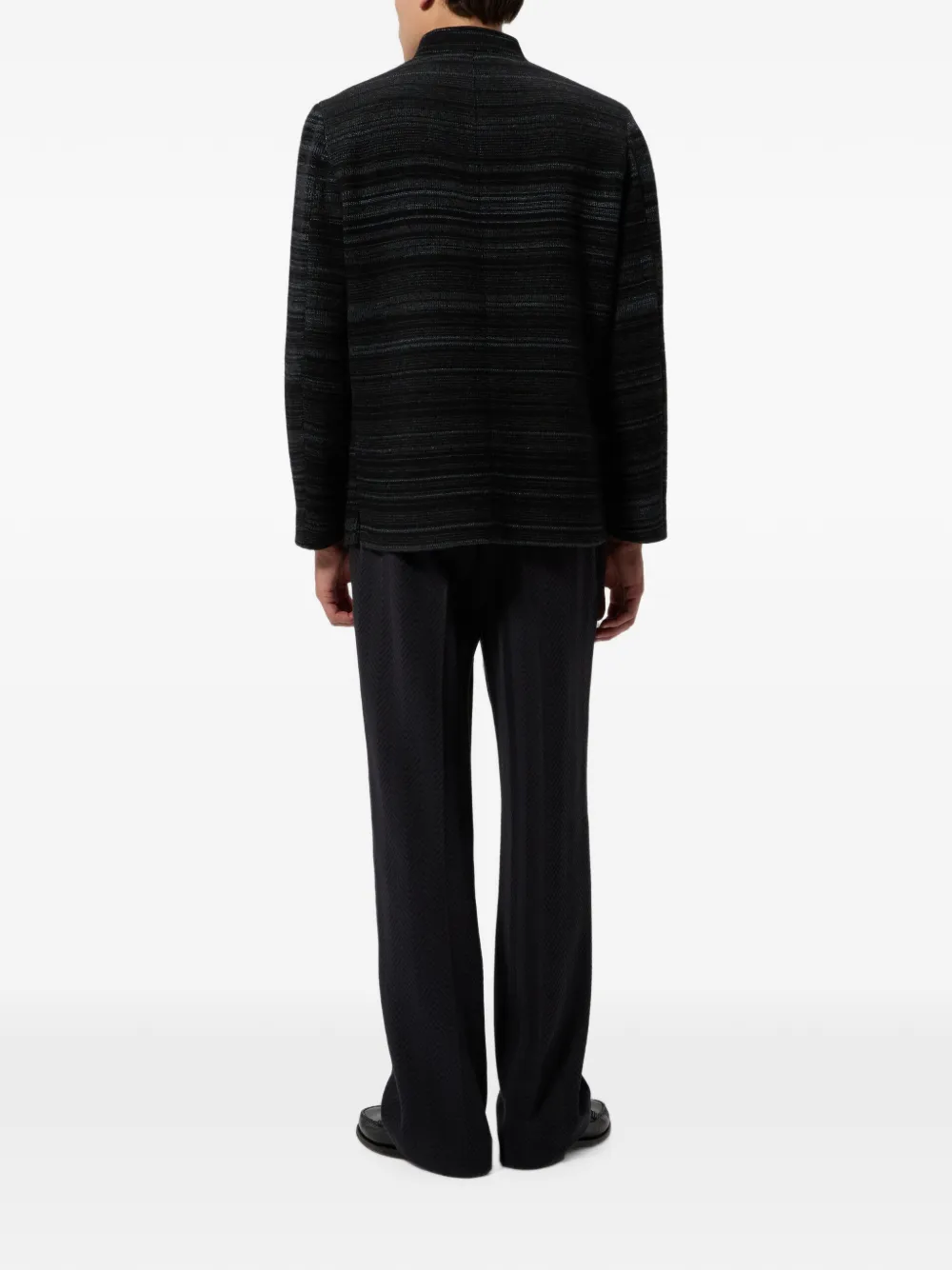 Missoni Gestreept gebreid jack van wol en viscose Grijs