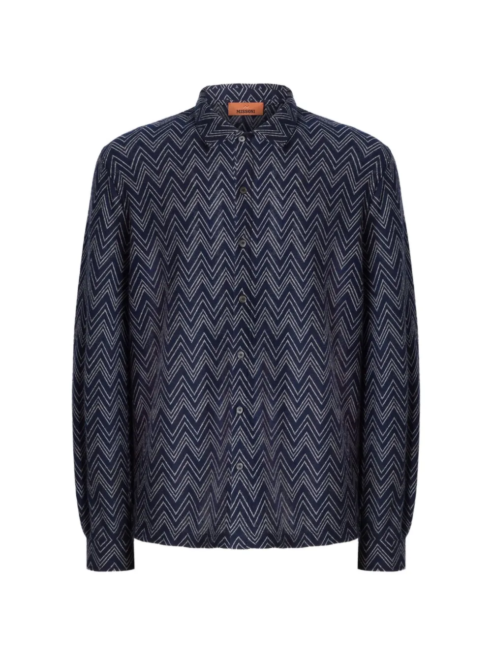 Missoni cashmere zig zag shirt - Blu