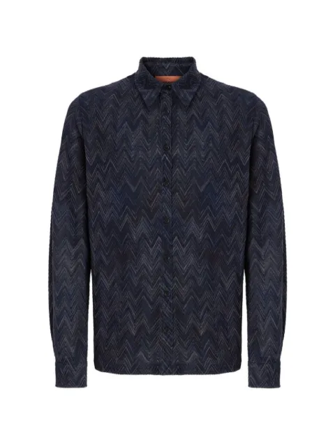 Missoni striped wool knit shirt