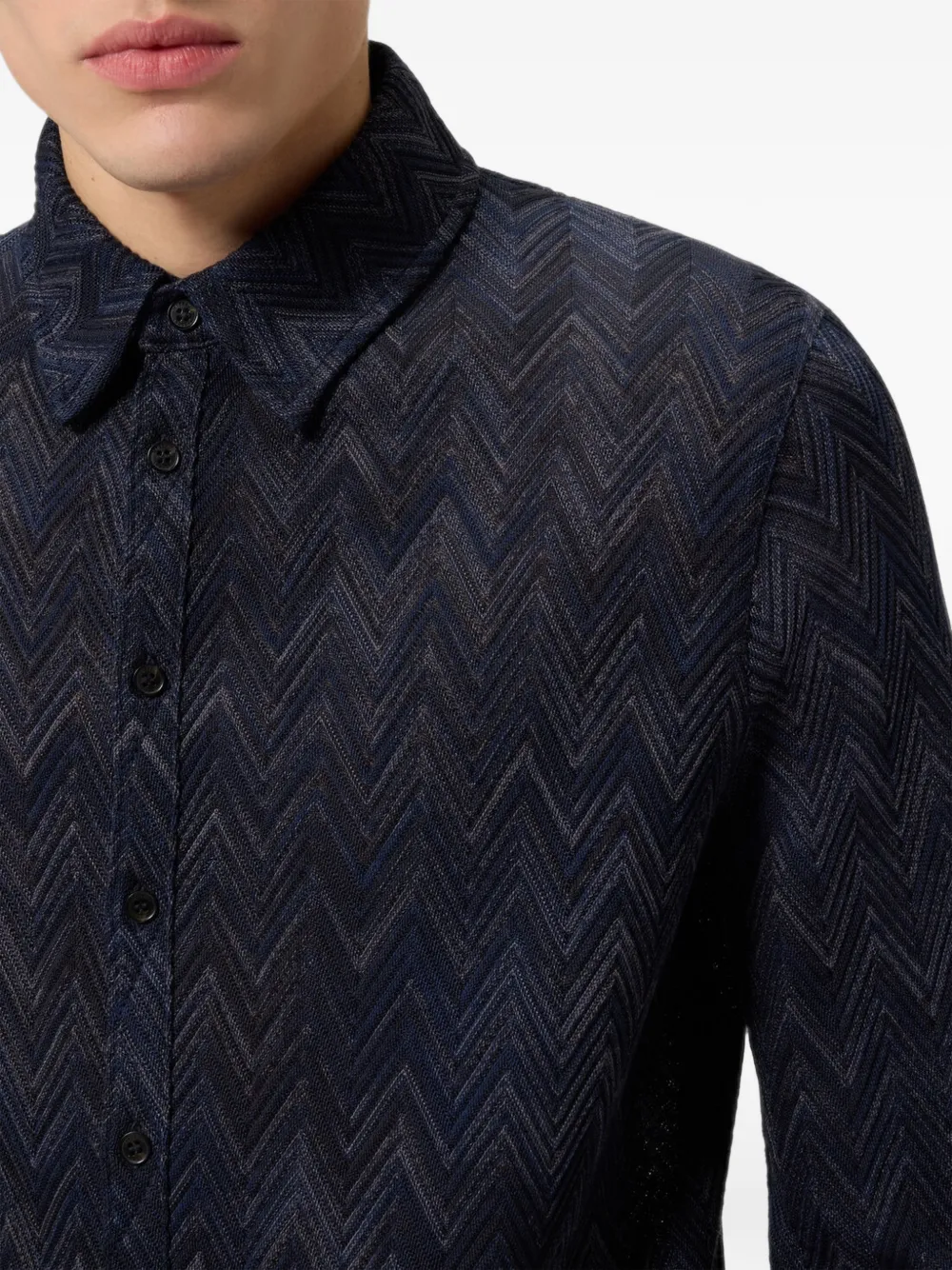 Missoni Blouse met zigzag-patroon Blauw