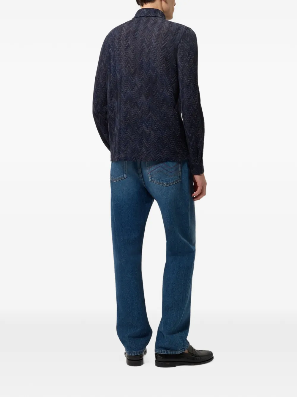 Missoni Blouse met zigzag-patroon Blauw