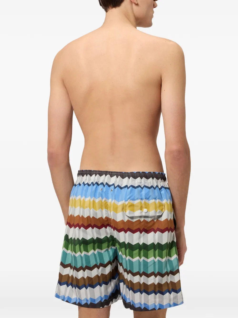 Missoni Zwembroek met zigzag-print Wit