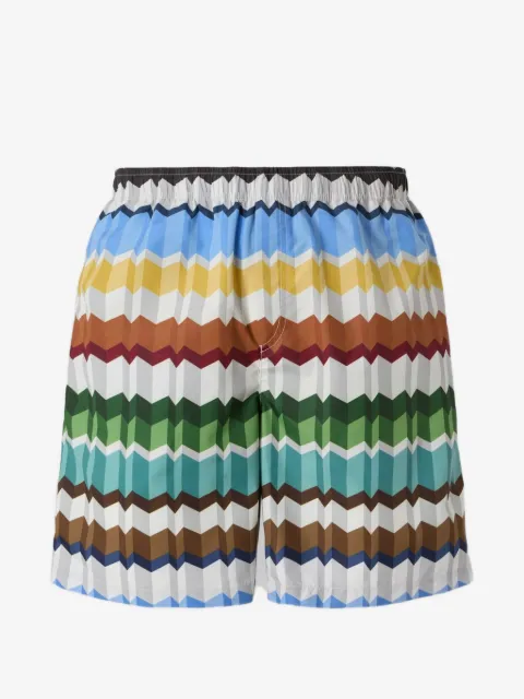 Missoni shorts de playa con estampado en zigzag
