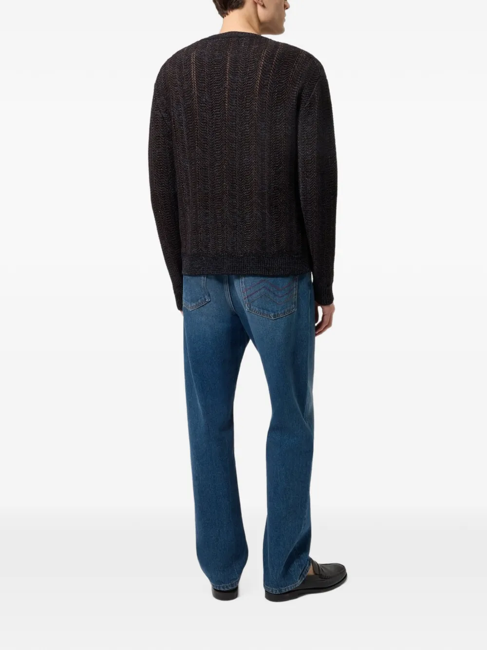 Missoni Gebreide sjaal met chevron streep Bruin