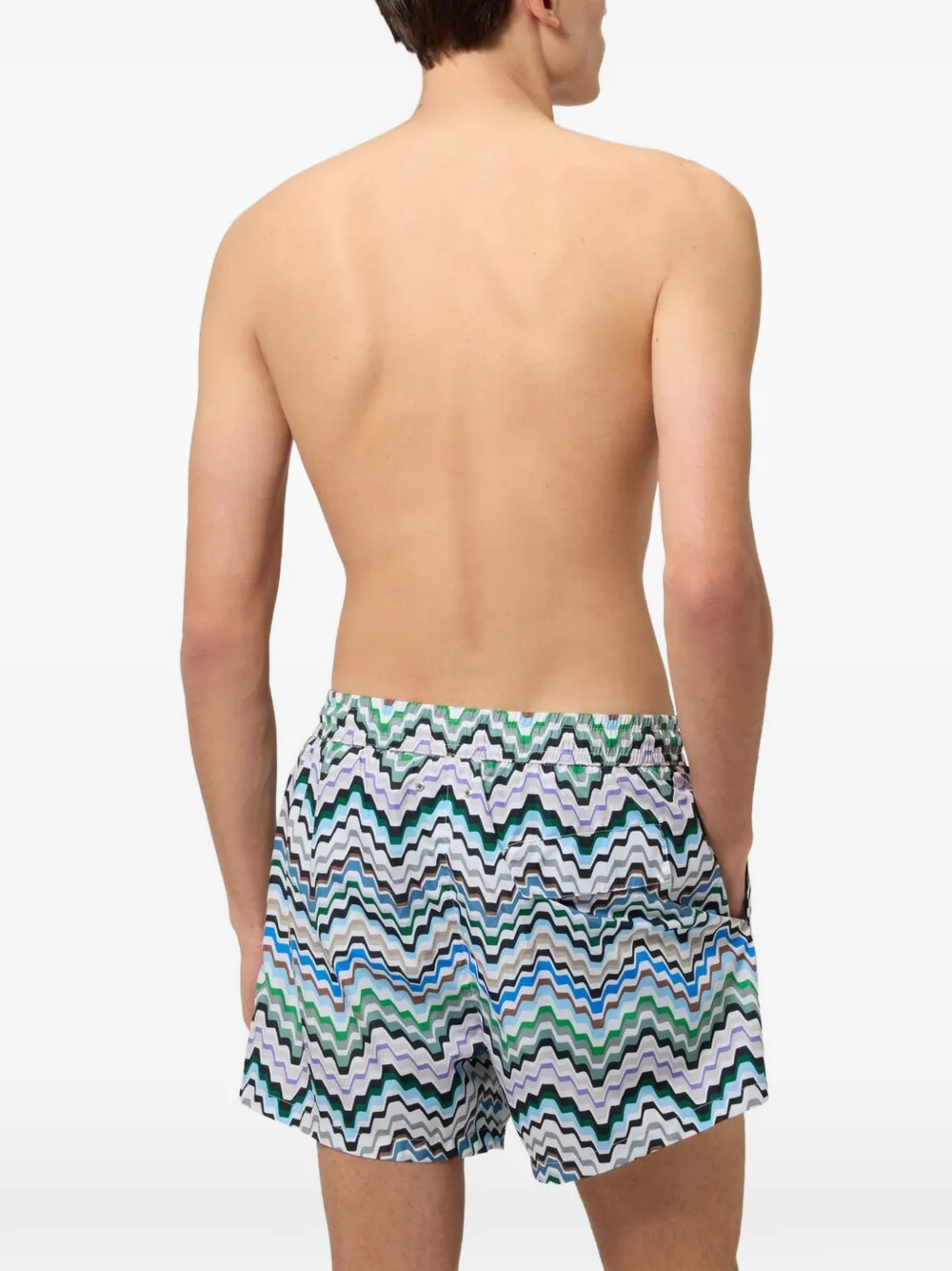 Missoni Zwembroek met zigzag-print Wit