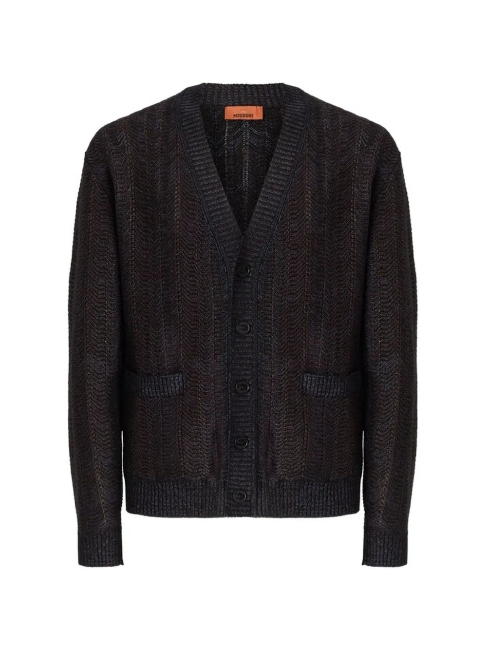 Missoni Vest van wol- en viscoseblend met Grieks patroon Bruin