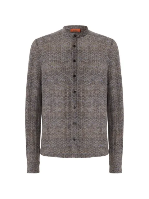 Missoni cashmere and viscose shirt with band collar