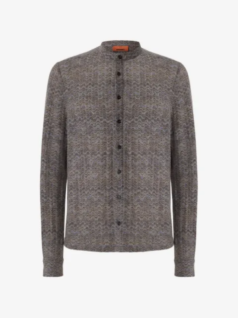 Missoni cashmere and viscose shirt with band collar