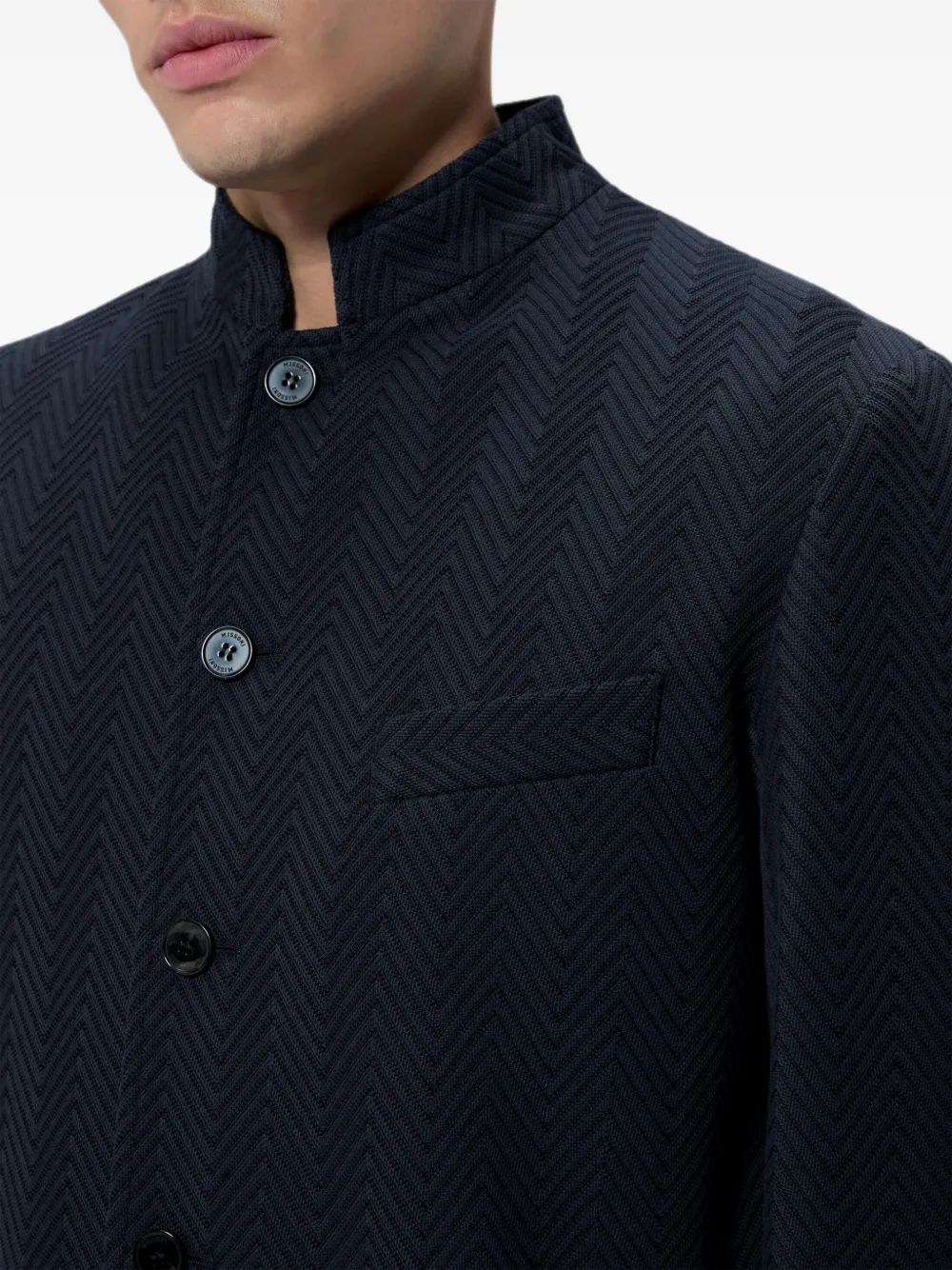 Missoni Ton-sur-ton Chevron jack van katoen en viscose Blauw