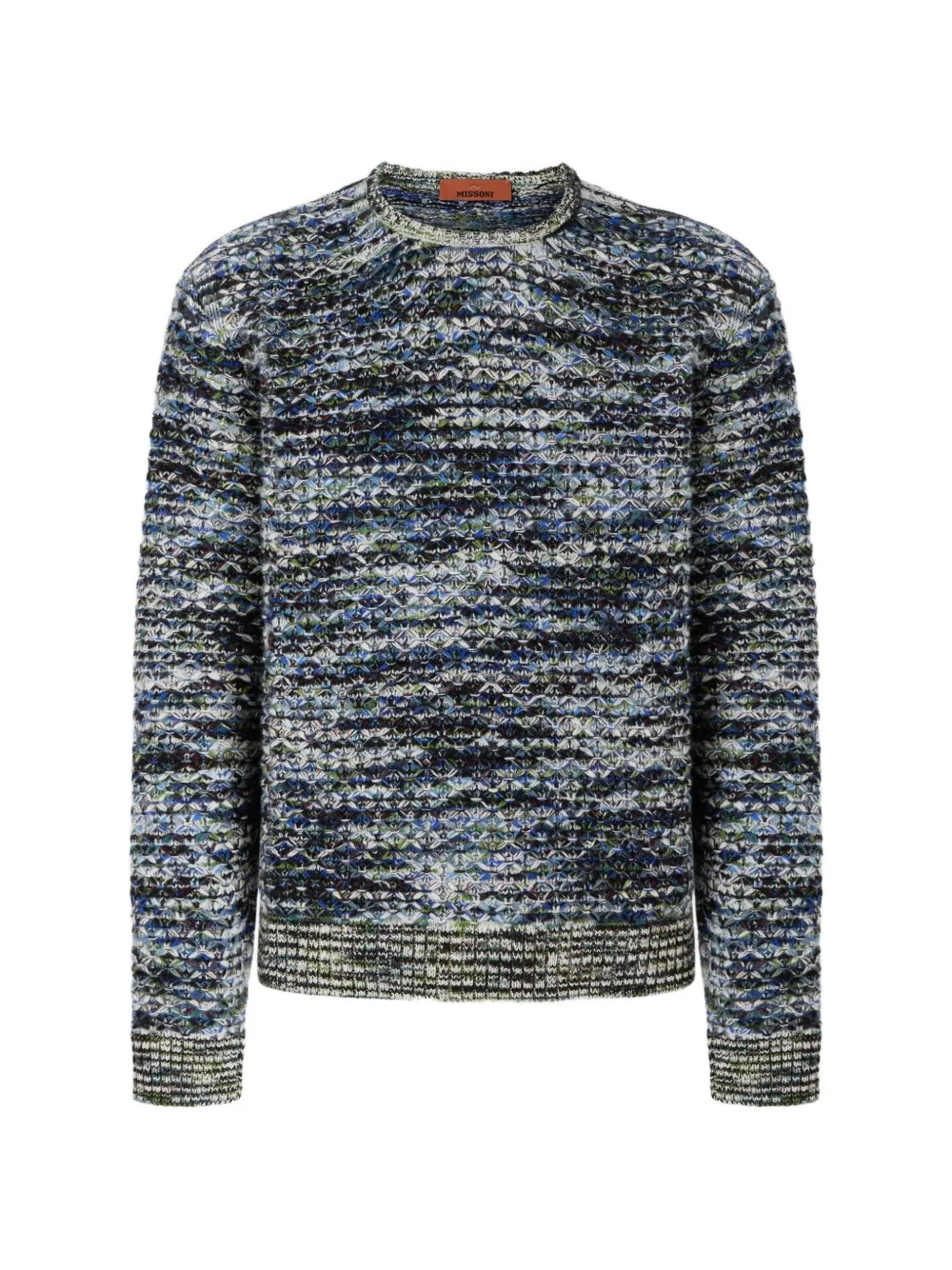 Missoni Zigzag-knit crew-neck sweater - Blue