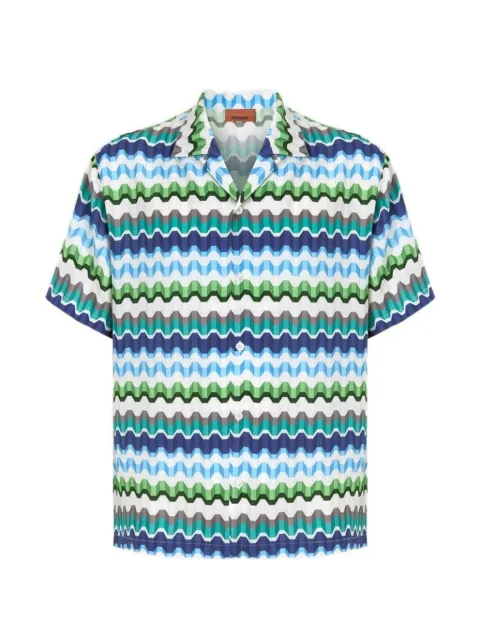 Missoni camisa con mangas cortas y estampado en zigzag
