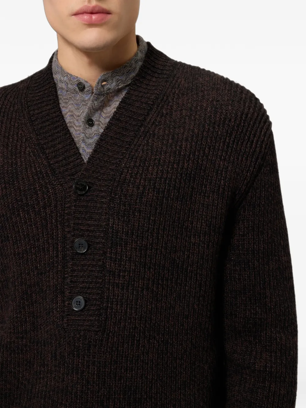 Missoni Ribgebreide trui Bruin