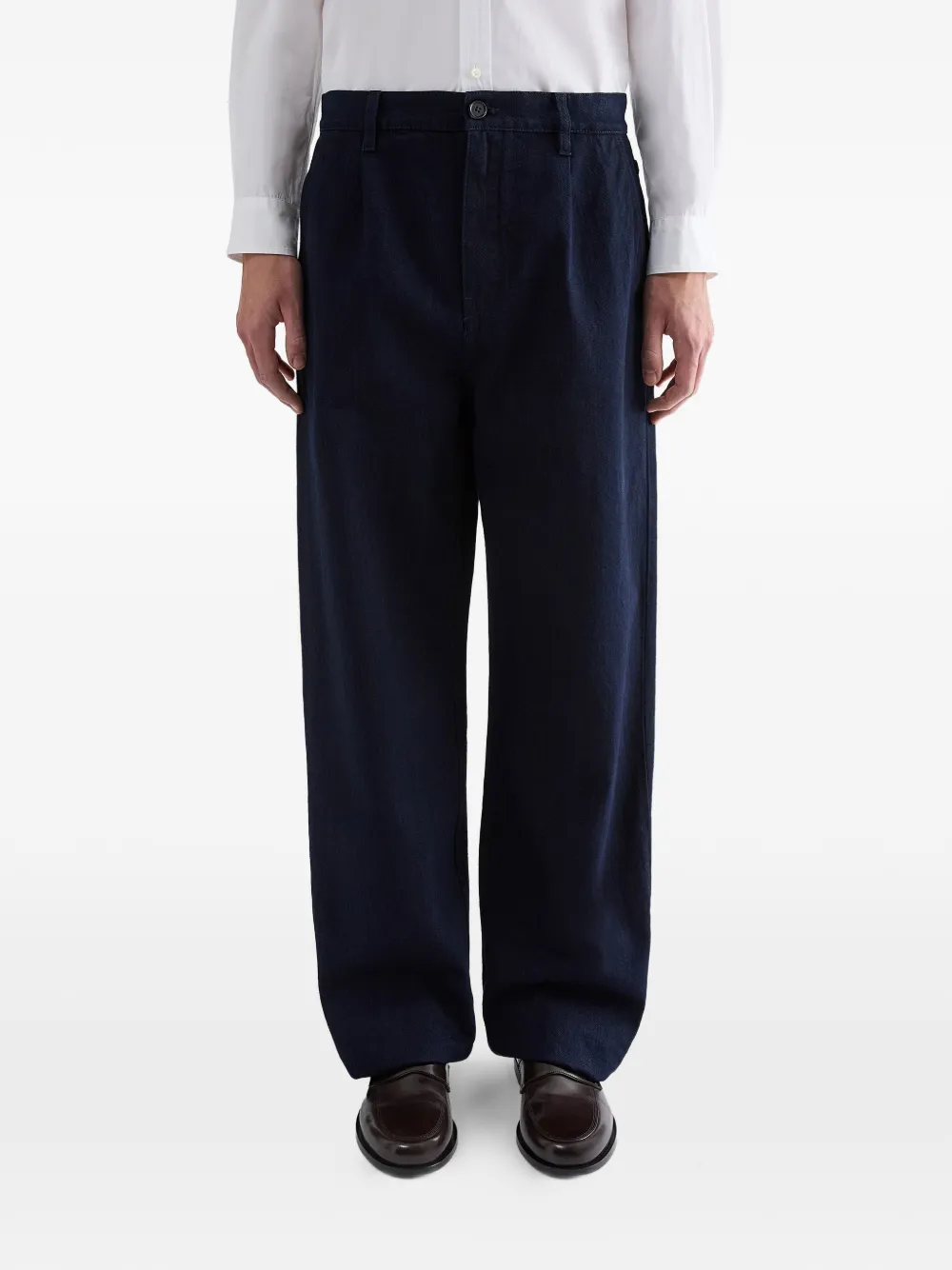 Jil Sander Jeans met geplooide voorkant Blauw