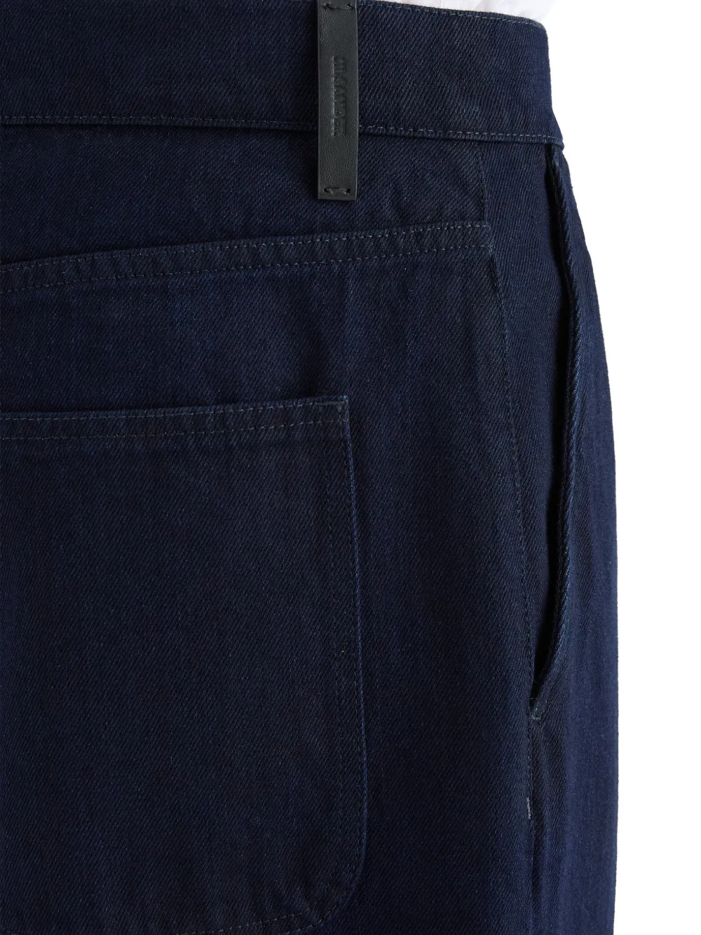 Jil Sander Jeans met geplooide voorkant Blauw