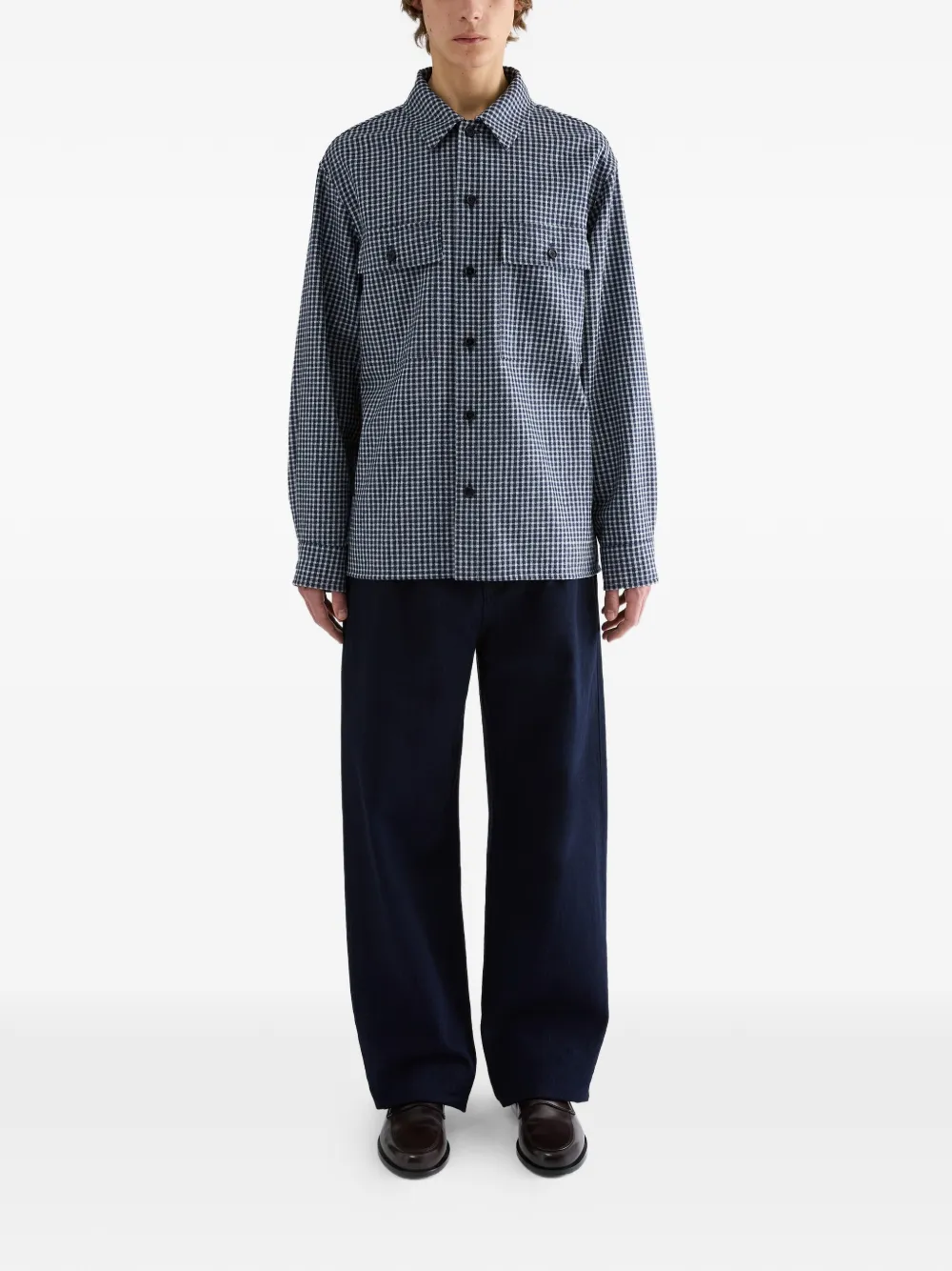 Jil Sander Jeans met geplooide voorkant Blauw