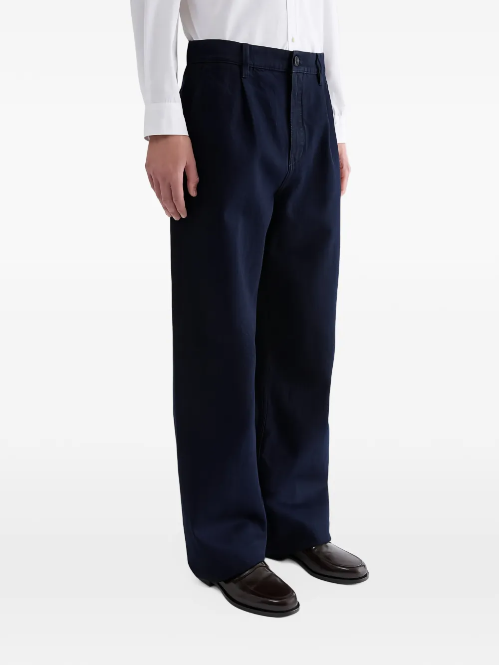 Jil Sander Jeans met geplooide voorkant Blauw