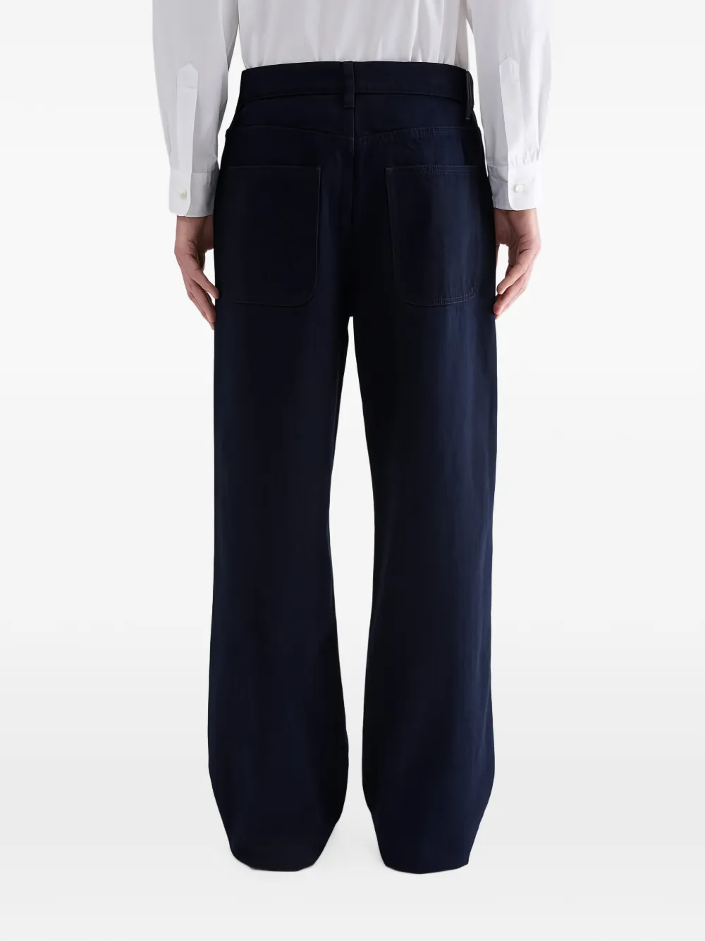 Jil Sander Jeans met geplooide voorkant Blauw